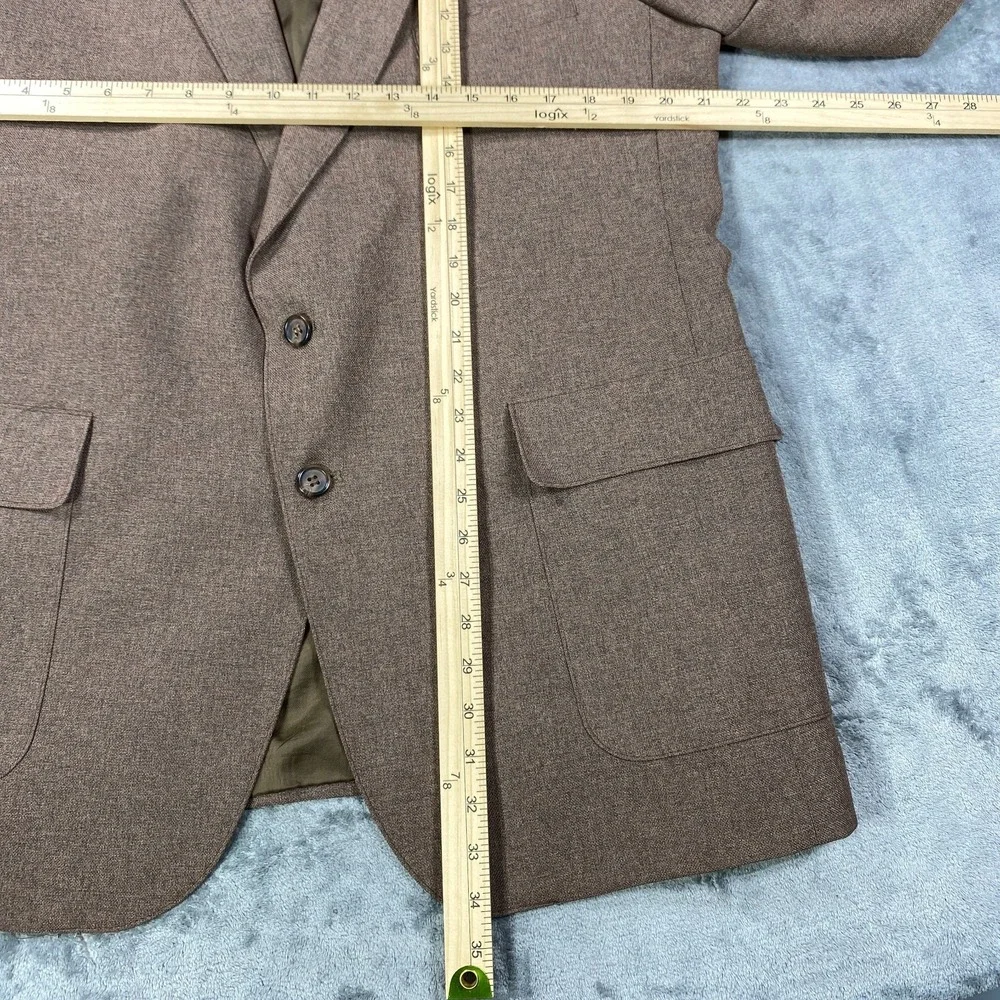Vintage Levis Action Blazer Jacket Men 46L Brown 80s Classic Ivy Sport Coat Suit